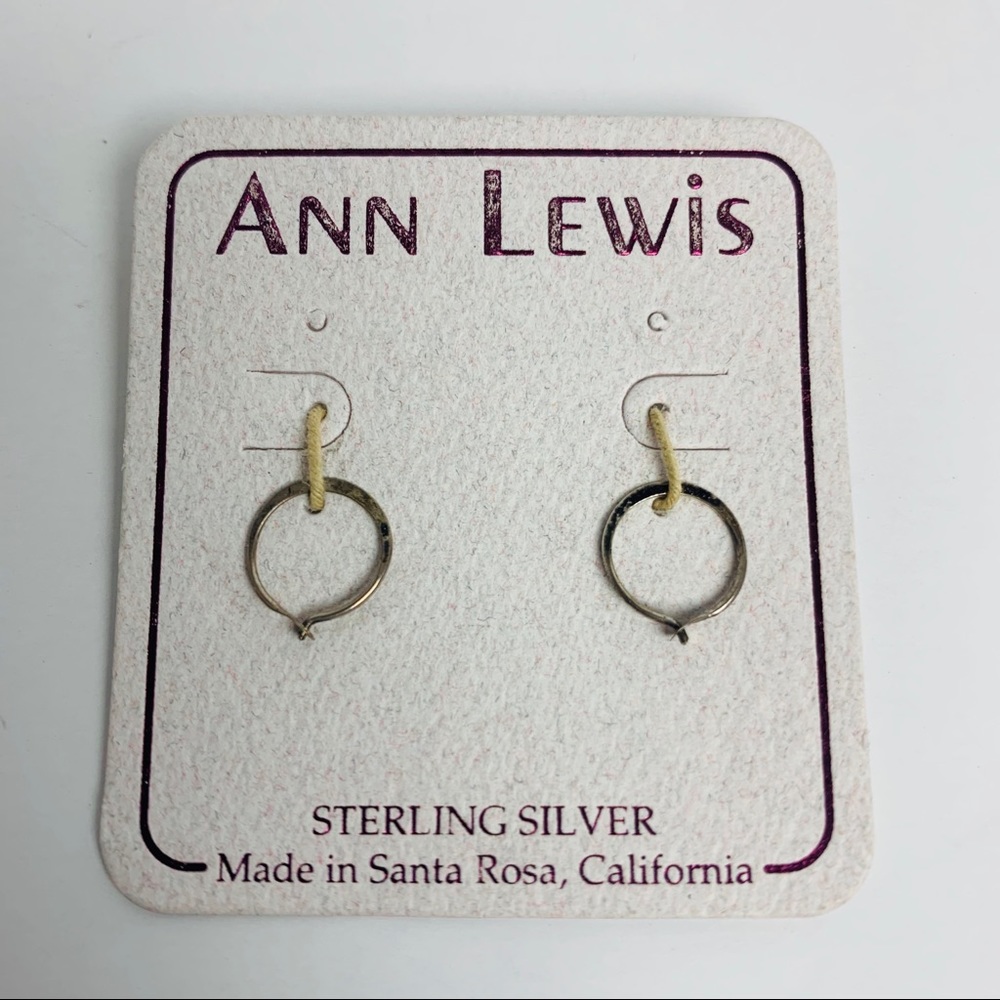 NWT Ann Lewis Small Sterling Silver Hoops
